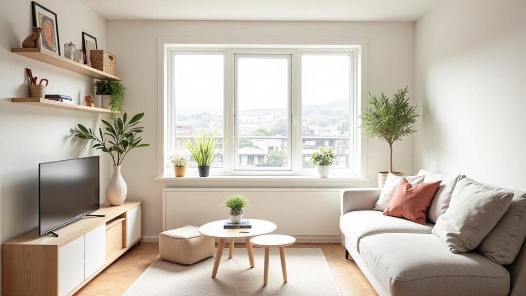 Modern organized studio apartment with smart storage solutions